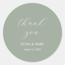 Enkel bröllop-dekal för grönt