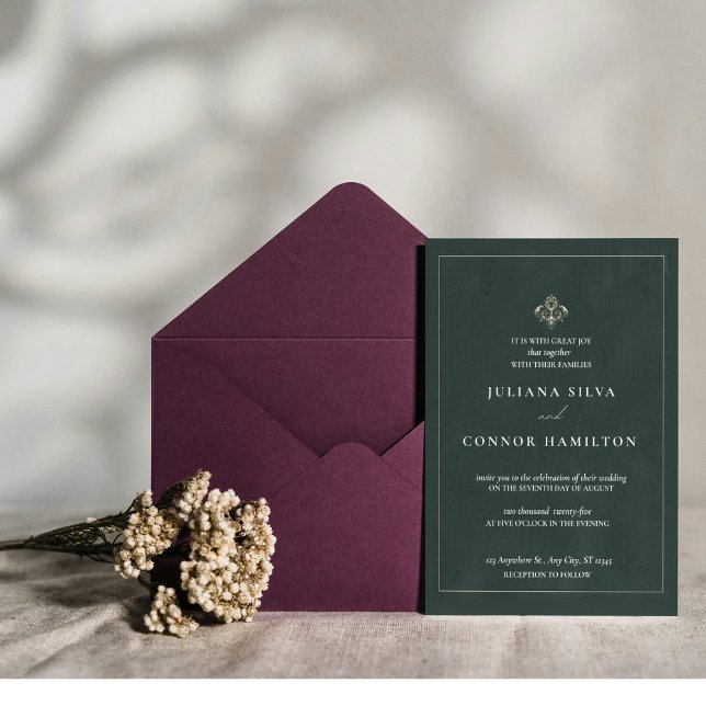 enkel bröllop,klassisk monogram bröllop,modern mon inbjudningar (Skapare uppladdad)