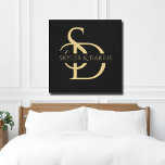 Enkel Bröllop Monogram-Personlig med Namn Canvastryck<br><div class="desc">Skapa ett bestående minne av kärlek med vår enkla Monogram-Personlig från Svarta och Guld tillsammans med Kanvastrycket från Namn. Den här vackert designade väggkonsten har ett monogram för anpassningsbarna med initialer och namn, skapar det som en personlig för perfekt för att par ska fira sin bröllop, förlovning eller till och...</div>