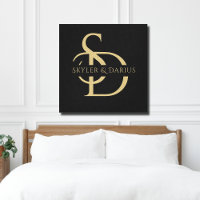 Enkel Bröllop Monogram-Personlig med Namn