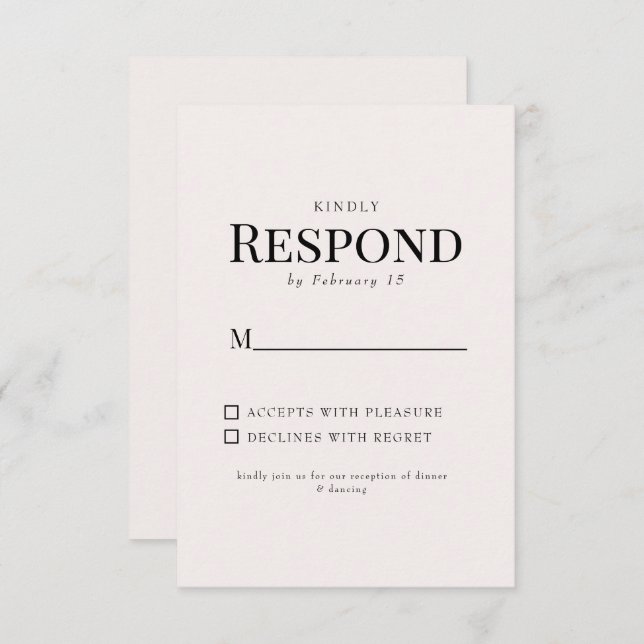 Enkel  Bröllop OSA (Fram/baksida)