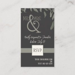 Enkel Bröllop OSA för Elegant av Löv-inspirivitet Tilläggskort