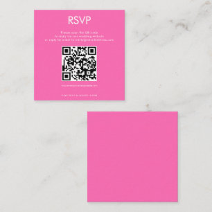 Enkel Bröllop OSA för QR-Shock rosa Tilläggskort
