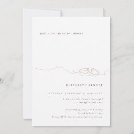 Enkel Bröllop Ringar | Möhippa för  Rosa Inbjudningar