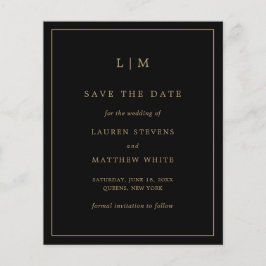 Enkel Bröllop spara datum för Svarta havet och Gul