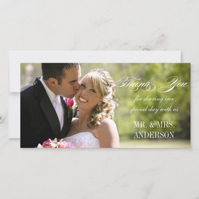 Enkel Bröllop Tack (Framsida)