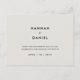 Enkel Bröllop Tack Vykort