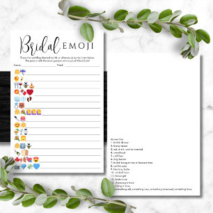 Enkel Bröllops-Emoji-svar Inkluderat Pictionary Flygblad