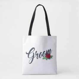 Enkel bröllops kalligrafi med blommor | Totebagge Tygkasse