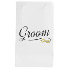 Enkel bröllopsblomma med kalligrafi | presentbag