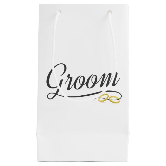 Enkel bröllopsblomma med kalligrafi | presentbag (Framsidan)