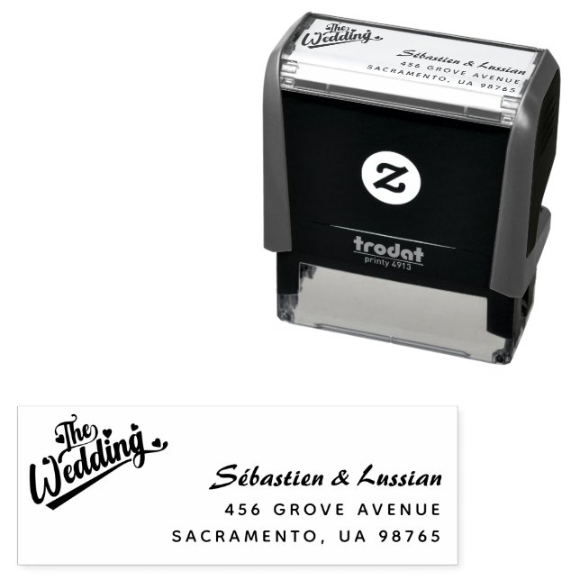 enkel bröllopsfest självfärgande stämpel (In Situ)