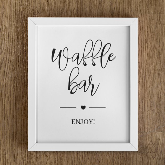 Enkel Bröllopsfest Wafflebar Poster (Skapare uppladdad)
