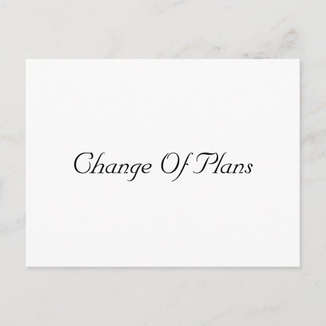 Enkel bröllopsförsening  meddelande vykort (Framsida)