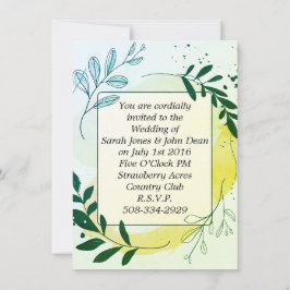 Enkel bröllopsinbjudan inbjudningar