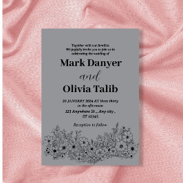 Enkel bröllopsinbjudan inbjudningar