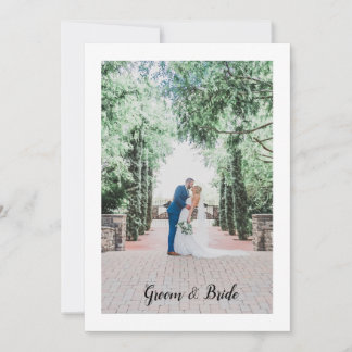 Enkel bröllopsinbjudan inbjudningar