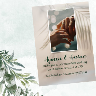 Enkel bröllopsinbjudan meddelande