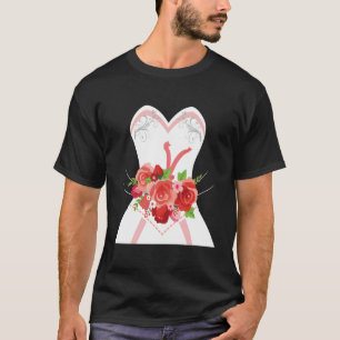 Enkel bröllopsklänning för bröllopsfest t shirt