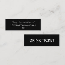 Enkel bröllopsmottagning Vita svarta drinkar Bilje