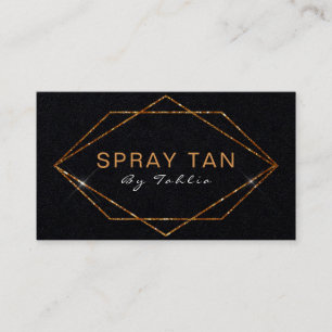 Enkel Bronze Glitter Black Mobile Spray Tan Visitkort