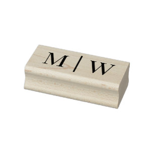Enkel brud brudgum svenskt 2 initialer monogram me stämpel
