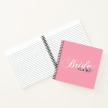 Enkel brud floral kalligrafi | Anteckningsbok
