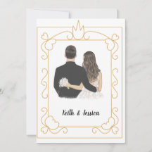 Enkel brud och brudgum vid bröllopet