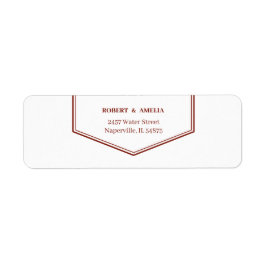 Enkel, brun anpassad Returadress Etikett
