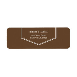 Enkel, brun anpassad Returadress Etikett