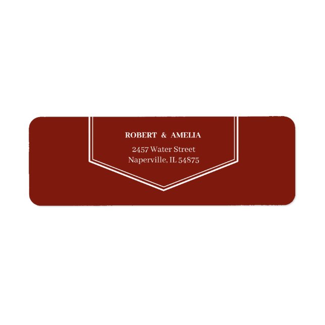 Enkel, brun anpassad Returadress Returadress Etikett (Framsidan)