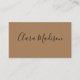 enkel brun, modern minimalistisk klassisk yrkesman visitkort