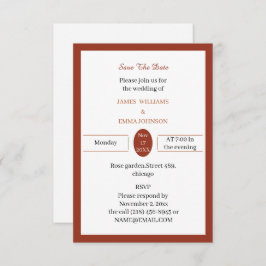 Enkel brun Personlig Spara Datumet