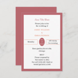 Enkel brun Personlig Spara Datumet