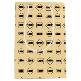 Enkel Brun Svart Upprepad Kampanjlogotyp Mönster