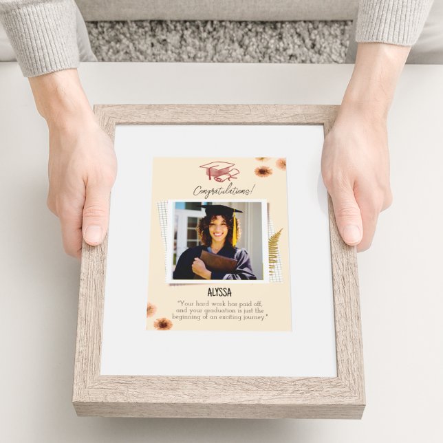 Enkel brun Vintage Pappra Studenten Poster (Skapare uppladdad)