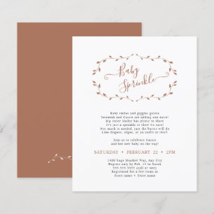 Enkel budget botanisk terrakotta baby shower 