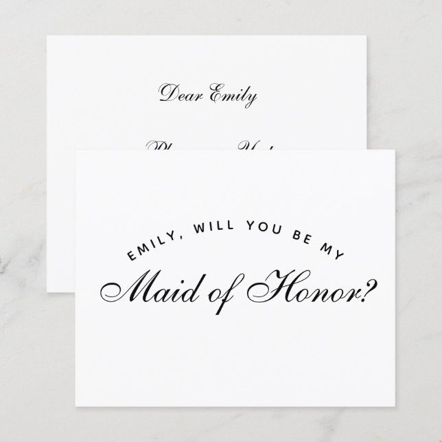 Enkel Budget Brudtjänst Förslag (Fram/baksida)