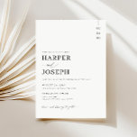 Enkel budget Elegant bröllop Inbjudningar<br><div class="desc">Öka din bröllop-estetik utan att bryta banken. Den här budgetvänliga bröllopsinbjudan har en ren och elegant utformning med en liten elegans och klass. Anpassa den med namn och bröllop-informationen om du vill se ett tidlöst utseende som anger perfektens ton för din speciella dag. Hoppa över kullarna och fokusera på hjärtat...</div>
