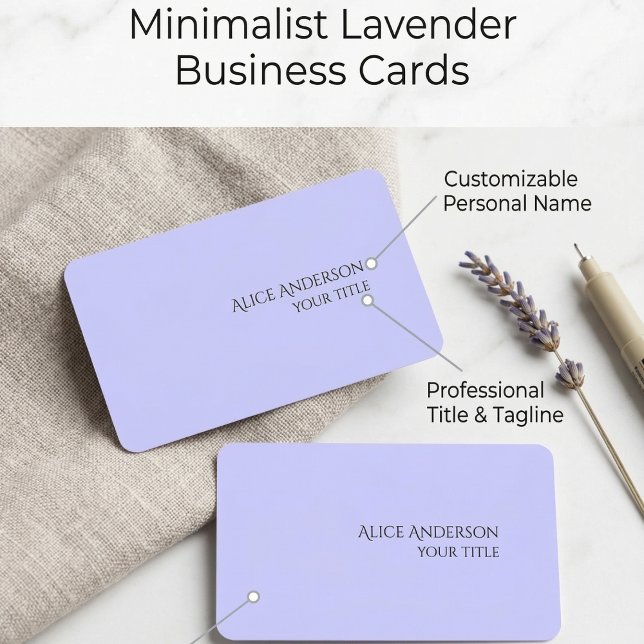 Enkel budget - en Modern periwinkle för Färg i fas Visitkort (Skapare uppladdad)