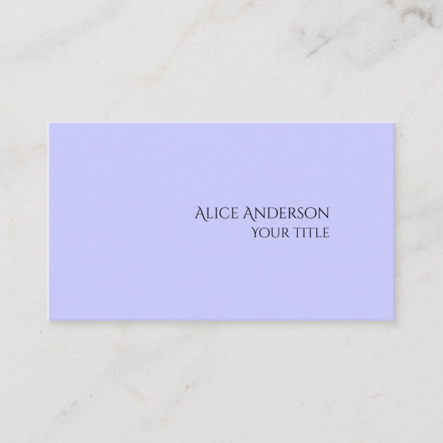 Enkel budget - en Modern periwinkle för Färg i fas Visitkort (Framsida)