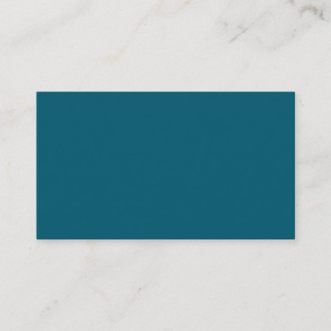 Enkel budget enfärgad teal visitkort (Framsida)