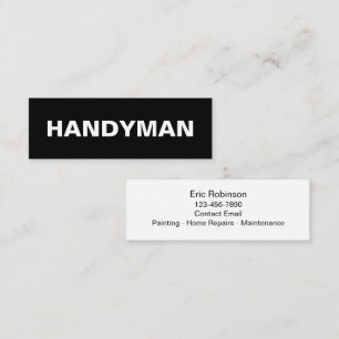 Enkel budget för Compact Handyman Affärskort Mini Visitkort
