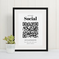Enkel budget Låt oss bli sociala QR-kod socialt me