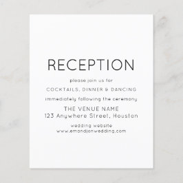 Enkel budgetmottagning, svart vit Bröllop-cl