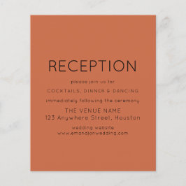 Enkel budgetmottagning Terracotta Bröllop Encl