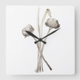 Enkel bukett med vilda blommor från fältet fyrkantig klocka