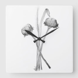 Enkel bukett med vilda blommor från fältet fyrkantig klocka
