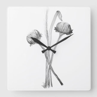 Enkel bukett med vilda blommor från fältet fyrkantig klocka