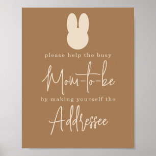 Enkel Bunny Mamma som ska adresseras Poster